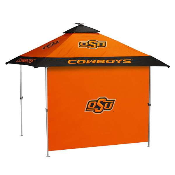 Oklahoma State University Cowboys 10 X 10 Pagoda Canopy Tailgate Tent With Side Panel