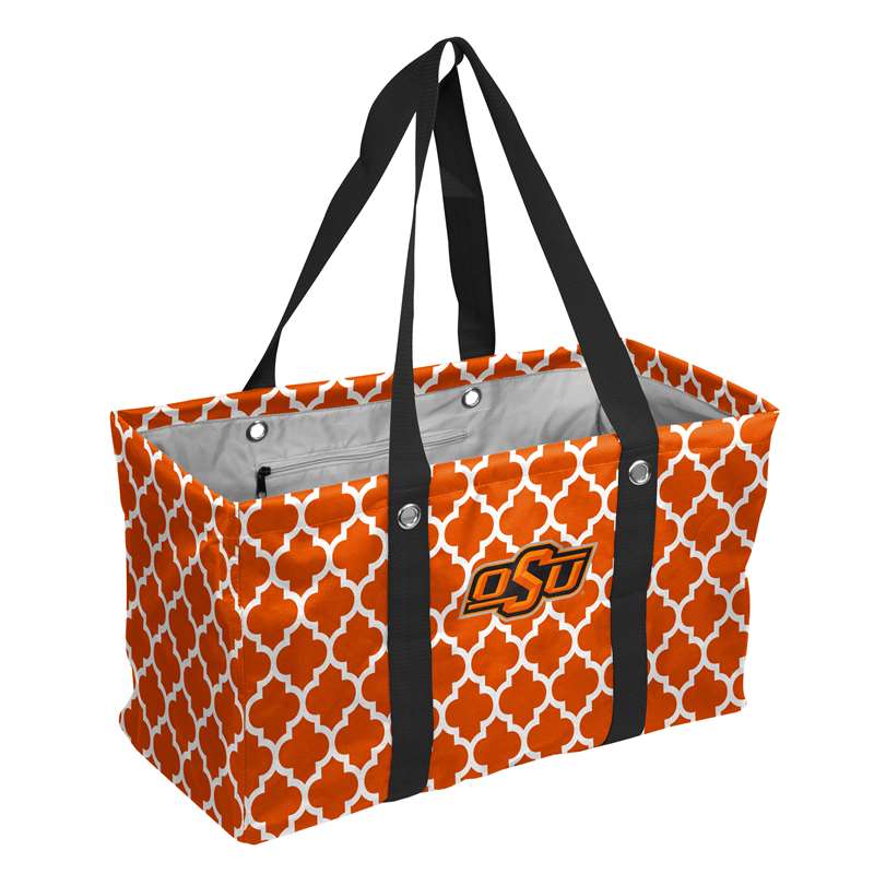 Oklahoma State University Quatrefoil Picnic Caddy