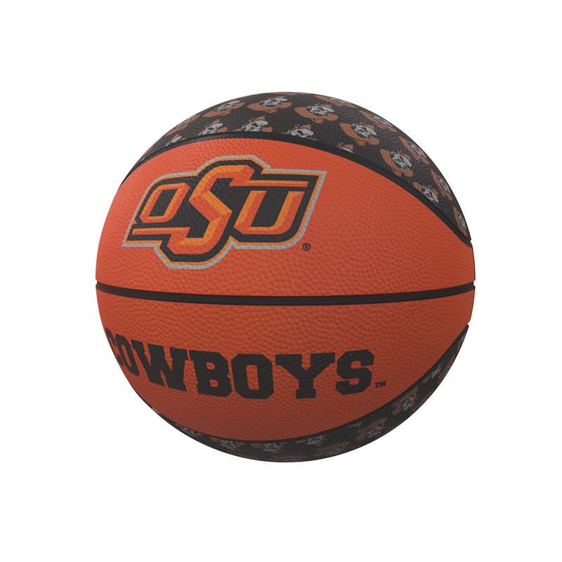 Oklahoma State University Cowboys Repeating Logo Youth Size Rubber Basketball