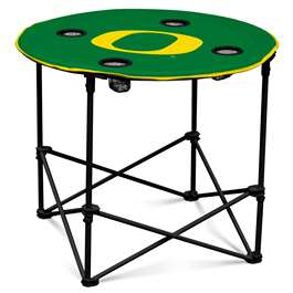 Oregon Ducks Folding Round Tailgate Table with Carry Bag