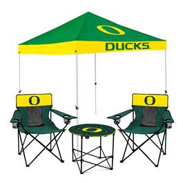 Oregon Ducks Canopy Tailgate Bundle - Set Includes 9X9 Canopy, 2 Chairs and 1 Side Table