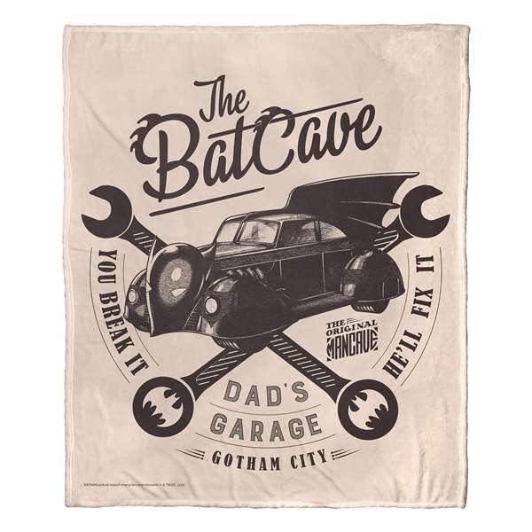 Batman, The Dad Cave  Silk Touch Throw Blanket 50"x60"  