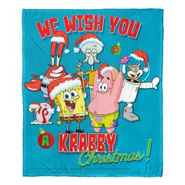 SpongeBob, Krabby Christmas  Silk Touch Throw Blanket 50"x60" 