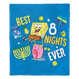 SpongeBob, Best Eight Nights  Silk Touch Throw Blanket 50"x60" 