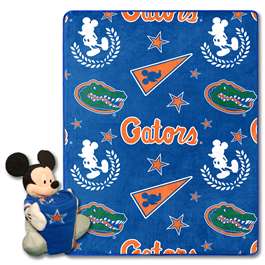 Florida Gators  Mickey Mouse Character Hugger Pillow & Silk Touch Throw Set  