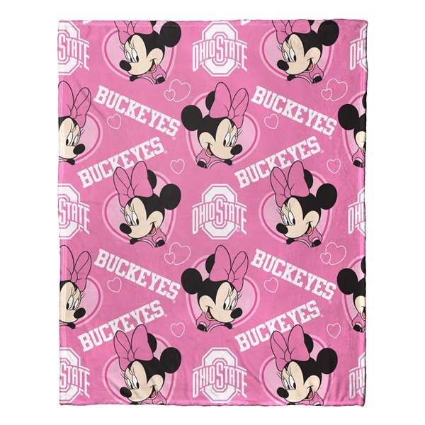 Ohio State Buckeyes  Mickey Mouse Character Hugger Pillow & Silk Touch Throw Set  