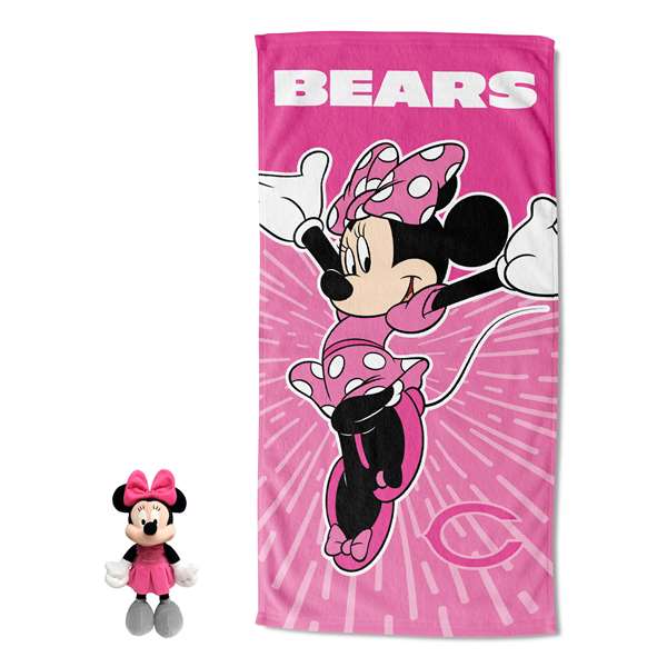 Disney-NFL Minnie NY Chicago Bears, Spirit Hugger Beach Towel, 27"x54"