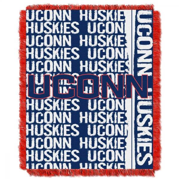 UConn Huskies Double Play Woven Jacquard Throw Blanket 