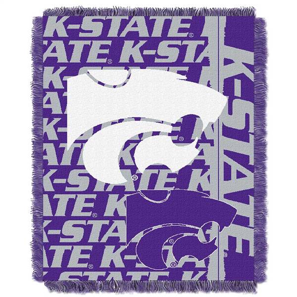 Kansas State Wildcats Double Play Woven Jacquard Throw Blanket
