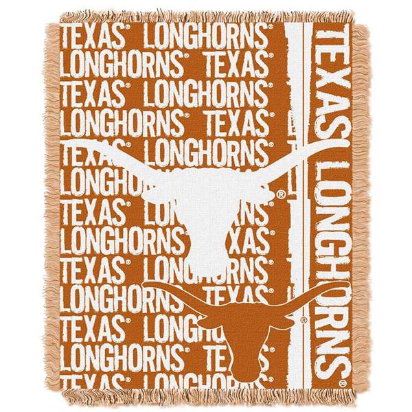 Texas Longhorns Double Play Woven Jacquard Throw Blanket 