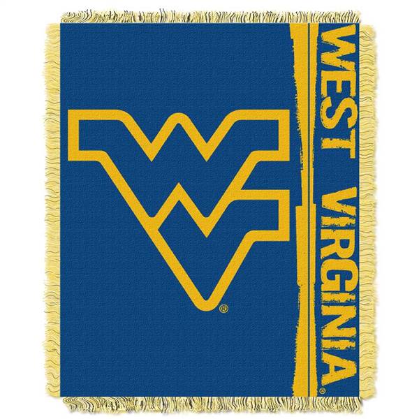 West Virginia Mountaineers Double Play Woven Jacquard Throw Blanket 