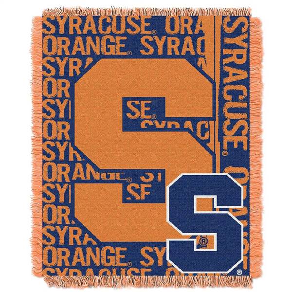 Syracuse Orange Double Play Woven Jacquard Throw Blanket