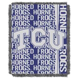 TCU - Texas Christian Horned Frogs Double Play Woven Jacquard Throw Blanket 