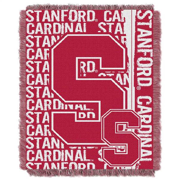 Stanford Cardinal Double Play Woven Jacquard Throw Blanket 