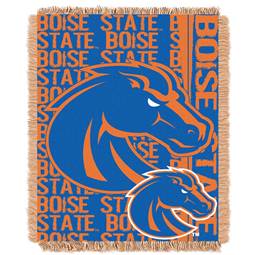 Boise State Broncos Double Play Woven Jacquard Throw Blanket 