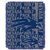 Nevada Reno Wolfpack Double Play Woven Jacquard Throw Blanket 