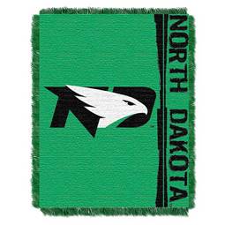 North Dakota Fighting Hawks Double Play Woven Jacquard Throw Blanket 