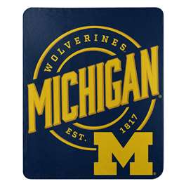Michigan Football Wolverines Campaign Fleece Throw Blanket 50X60