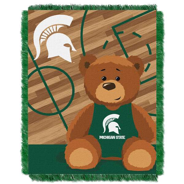 Michigan State Spartans  Half Court Woven Jacquard Throw Blanket  