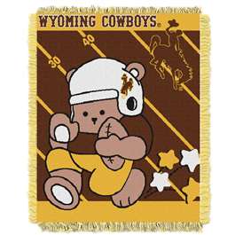 Wyoming Cowboys Half Court Woven Jacquard Throw Blanket  