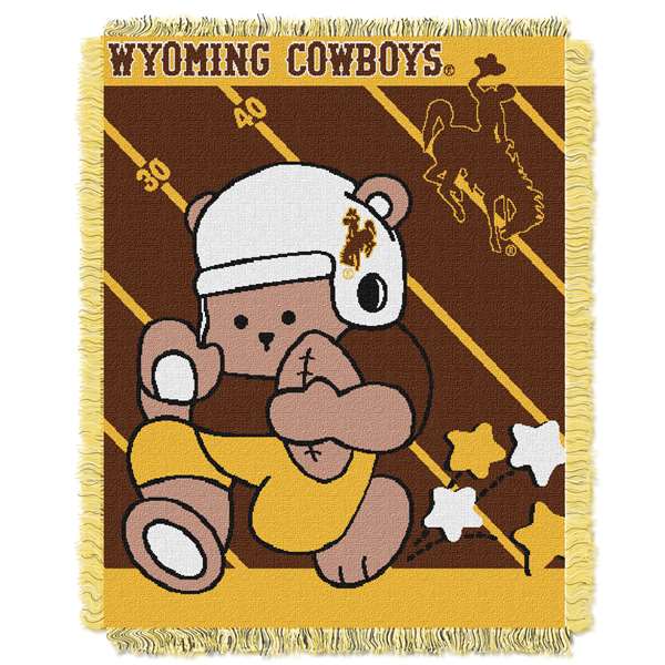 Wyoming Cowboys Half Court Woven Jacquard Throw Blanket  