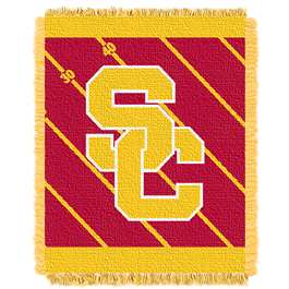 USC Trojans Half Court Woven Jacquard Throw Blanket  