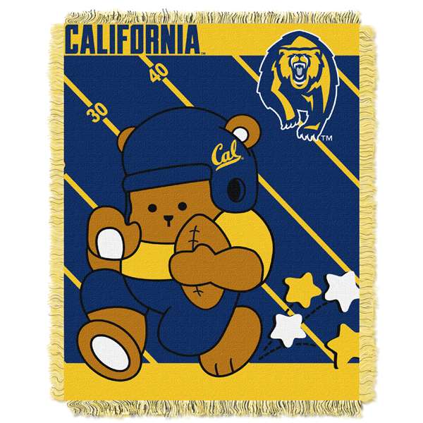 Cal Berkley Bears Half Court Woven Jacquard Throw Blanket  