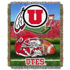 Utah Utes Home Field Advantage Woven Tapestry Throw Blanket
