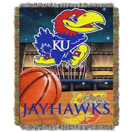 Kansas Jayhawks  Home Field Advantage Woven Tapestry Throw Blanket  
