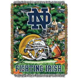 Notre Dame Fighting Irish Home Field Advantage Woven Tapestry Throw Blanket  