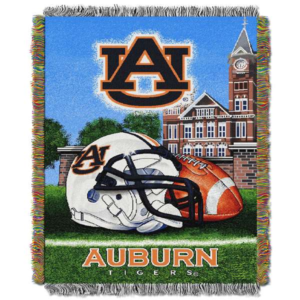 Auburn Tigers  Home Field Advantage Woven Tapestry Throw Blanket  