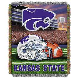 Kansas State Wildcats Home Field Advantage Woven Tapestry Throw Blanket  