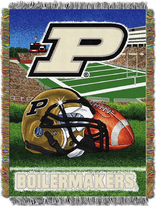 Purdue Boilermakers Home Field Advantage Woven Tapestry Throw Blanket  