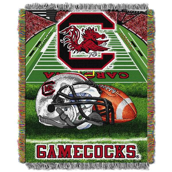 South Carolina Gamecocks  Home Field Advantage Woven Tapestry Throw Blanket  