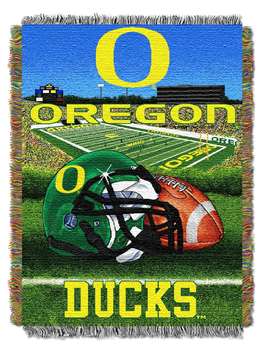 Oregon Ducks  Home Field Advantage Woven Tapestry Throw Blanket  