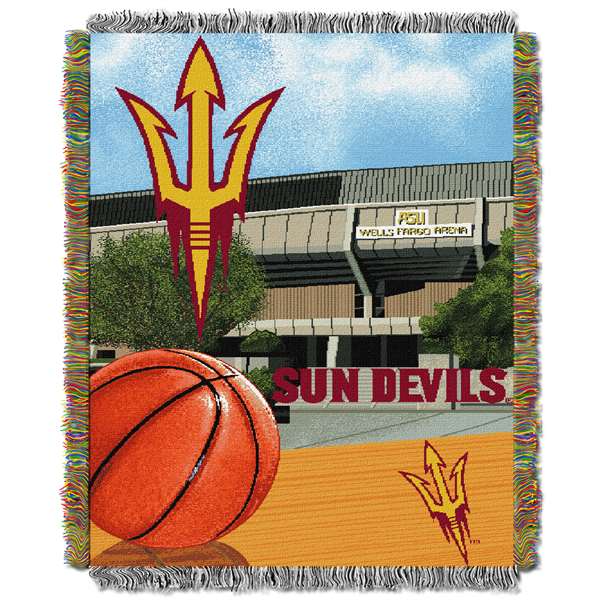 Arizona State Sun Devils Home Field Advantage Woven Tapestry Throw Blanket  