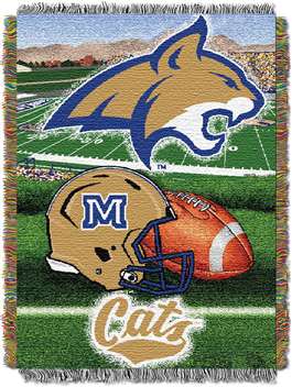 Montana State Bobcats Home Field Advantage Woven Tapestry Throw Blanket  