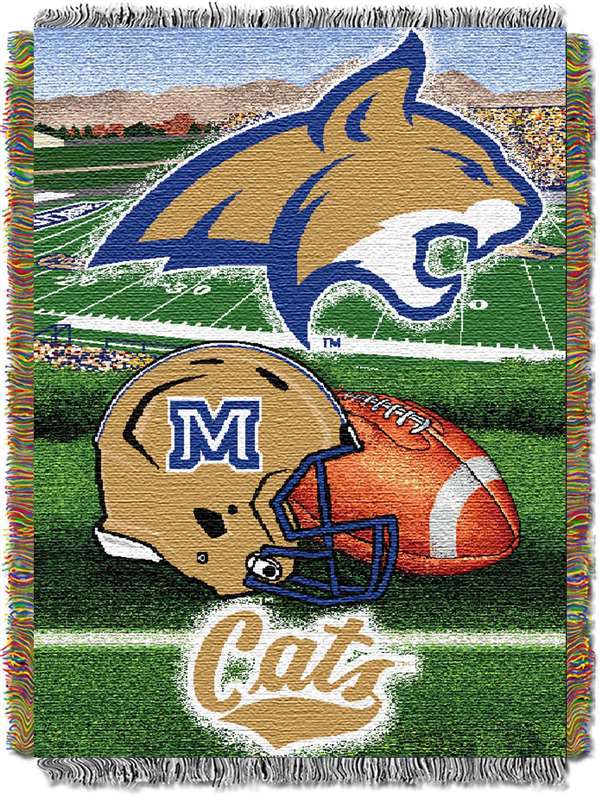 Montana State Bobcats Home Field Advantage Woven Tapestry Throw Blanket