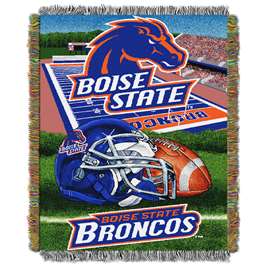 Boise State Broncos Home Field Advantage Woven Tapestry Throw Blanket  