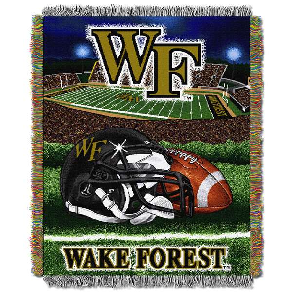 Wake Forest Deamon Decons Home Field Advantage Woven Tapestry Throw Blanket  