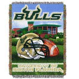 South Florida Bulls Home Field Advantage Woven Tapestry Throw Blanket  