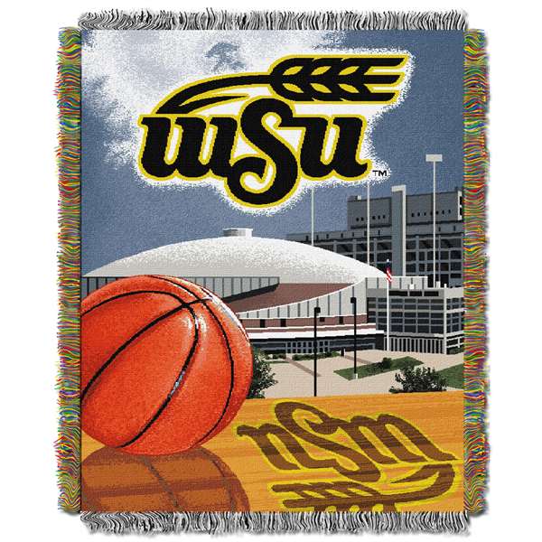 Wichita State Shockers Home Field Advantage Woven Tapestry Throw Blanket  