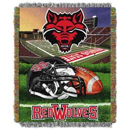 Arkansas State Red Wolves Home Field Advantage Woven Tapestry Throw Blanket