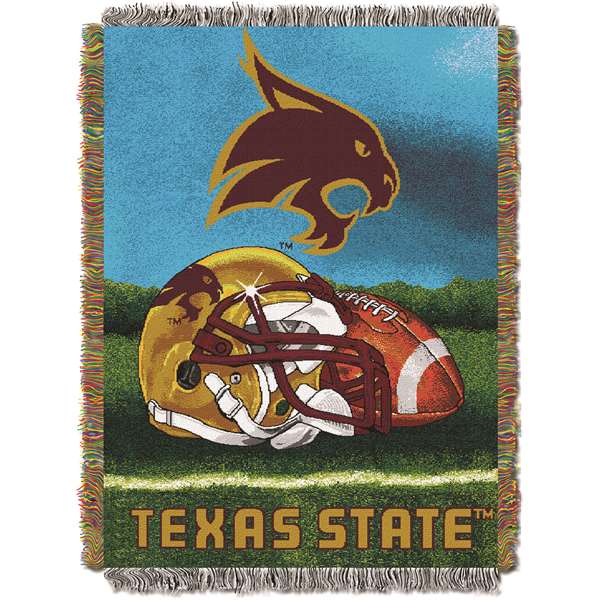 Texas State Bobcats Home Field Advantage Woven Tapestry Throw Blanket  