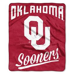 Oklahoma Football Sooners Alumni Raschel Throw Blanket 50X60 