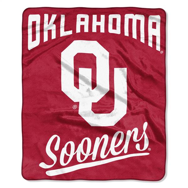 Oklahoma Football Sooners Alumni Raschel Throw Blanket 50X60 