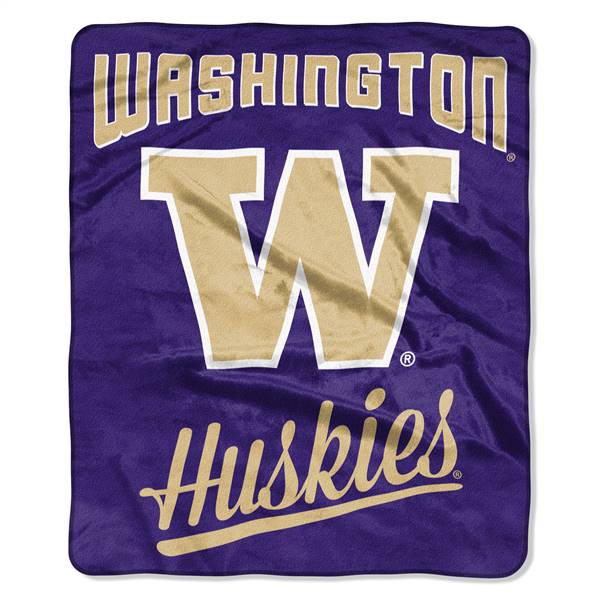 Washington Football Huskies Alumni Raschel Throw Blanket 50X60