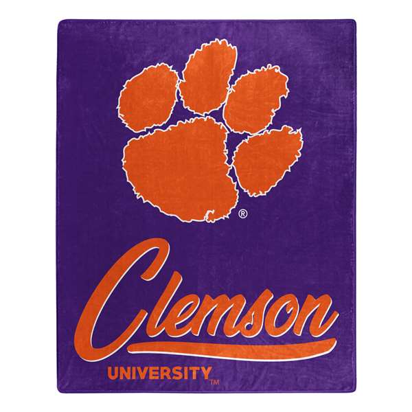 Clemson Tigers  Signature Raschel Throw Blanket  
