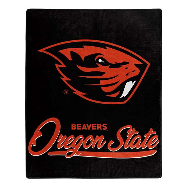 Oregon State Football Beavers Signature Raschel Plush Throw Blanket 50X60