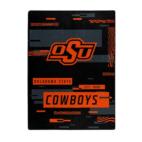 Oklahoma State Cowboys Digitize Raschel Throw Blanket  